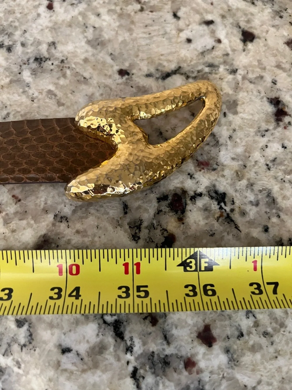 VYG 80’s Brown Croc Embossed Belt